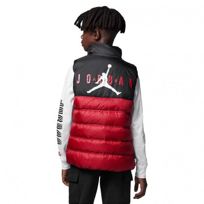 Jordan Smanicato Faux Down Vest jd nero rosso kids