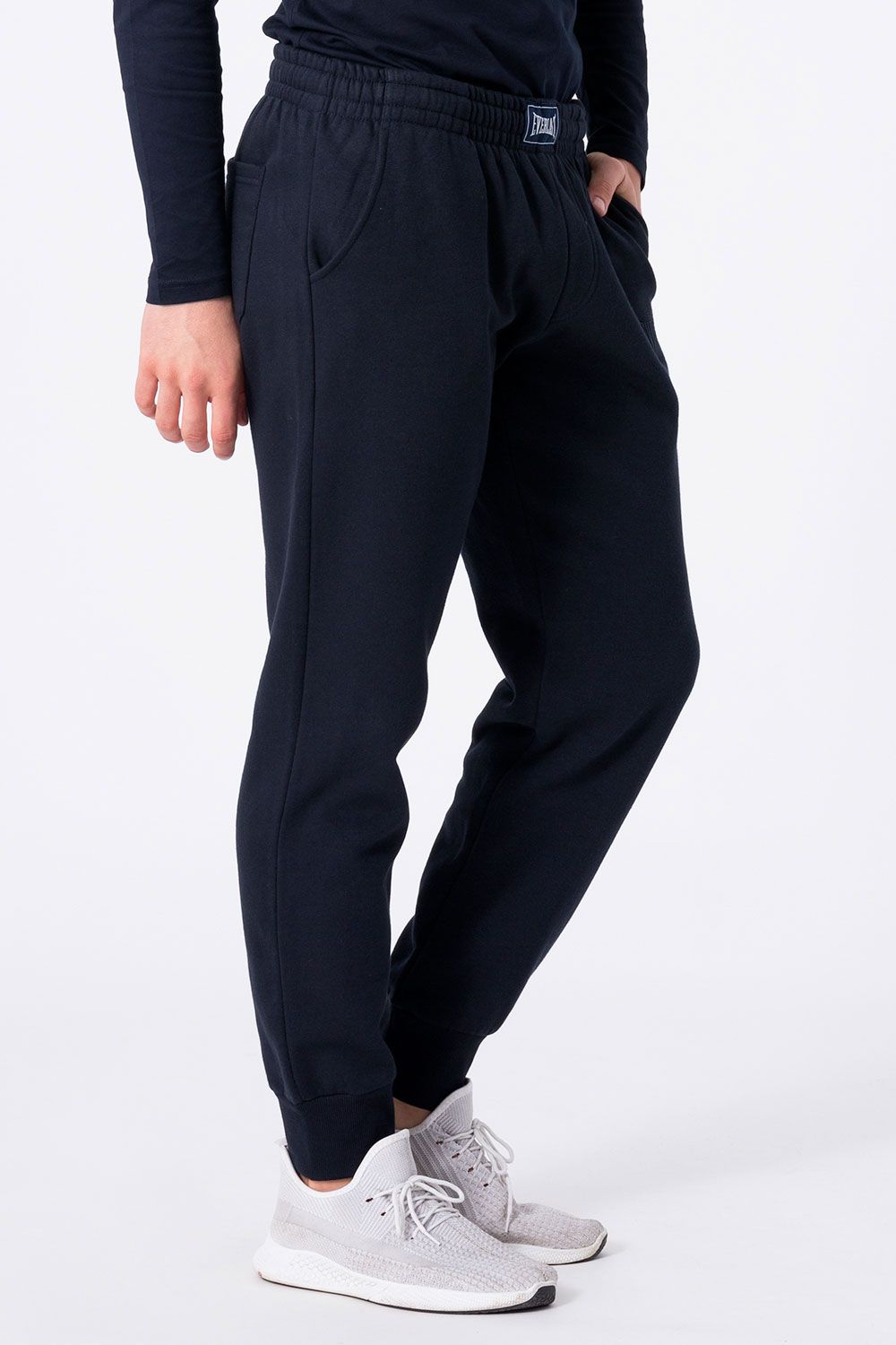 everlast  pantalone basic in felpa con polsino  navy uomo