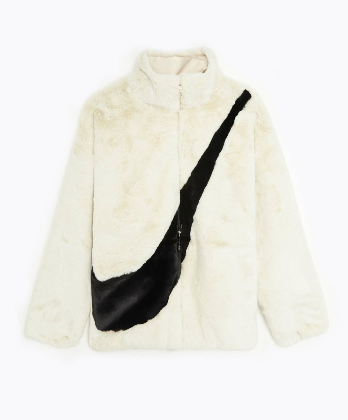 nike sportswear faux fur giacca bianca