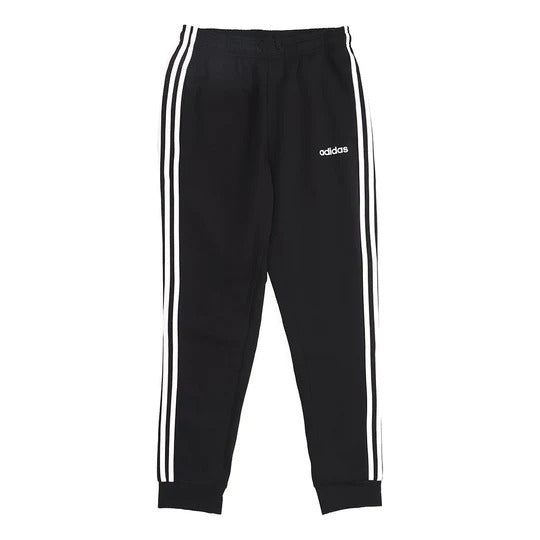 adidas essentials 3 stripes tapered pantalone nero uomo