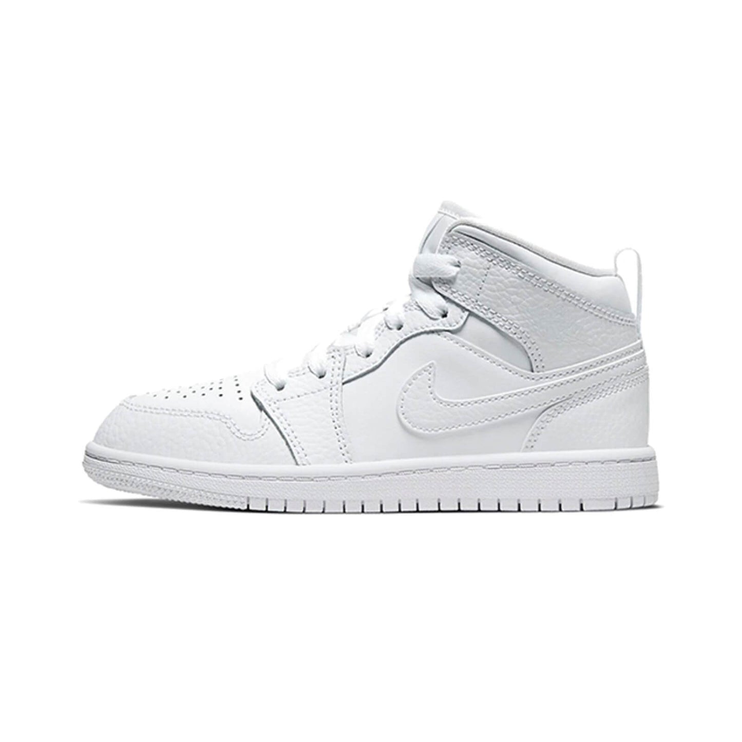 air jordan 1 mid triple white kids