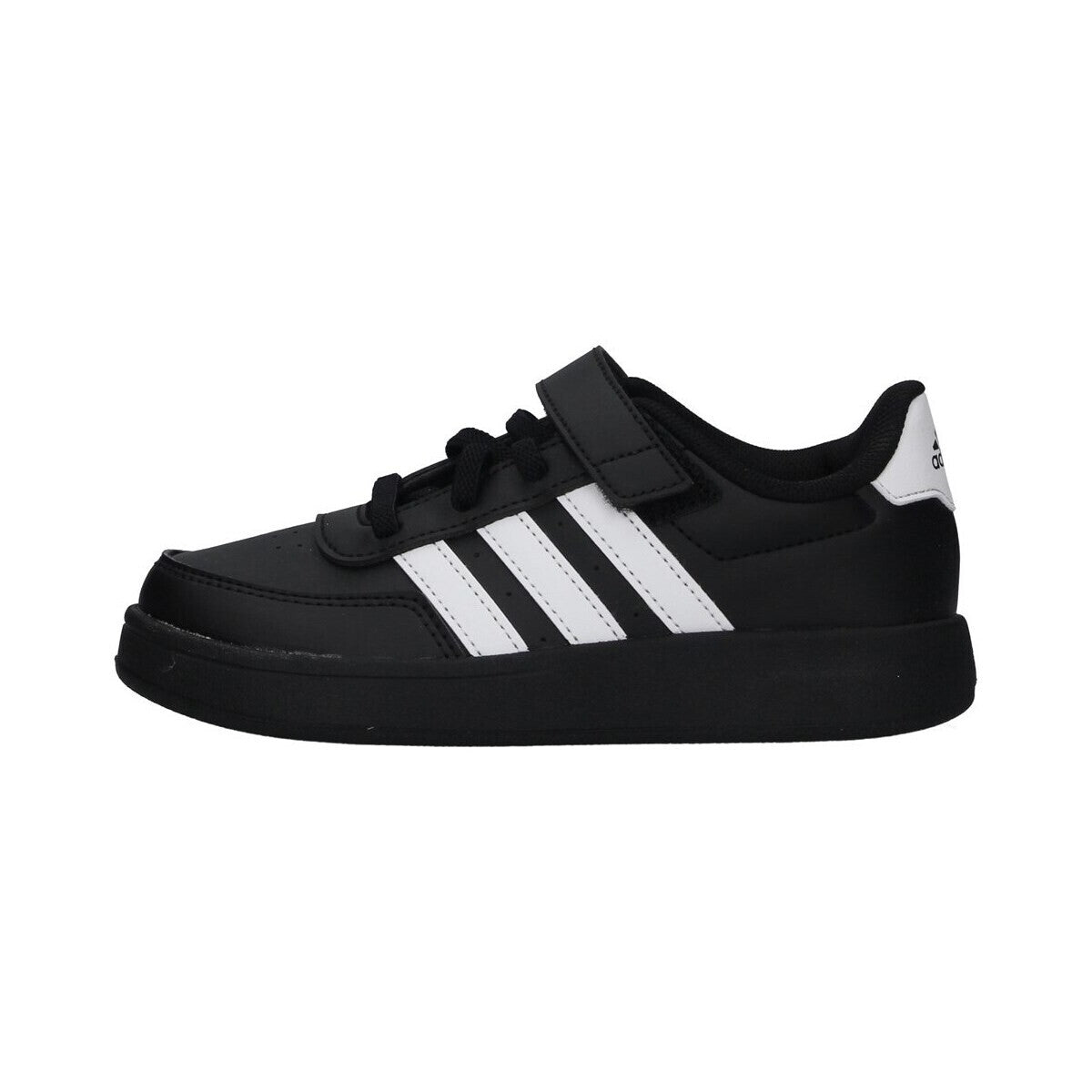 adidas breaknet lifestyle court elastic lace and top strap shoes black kids