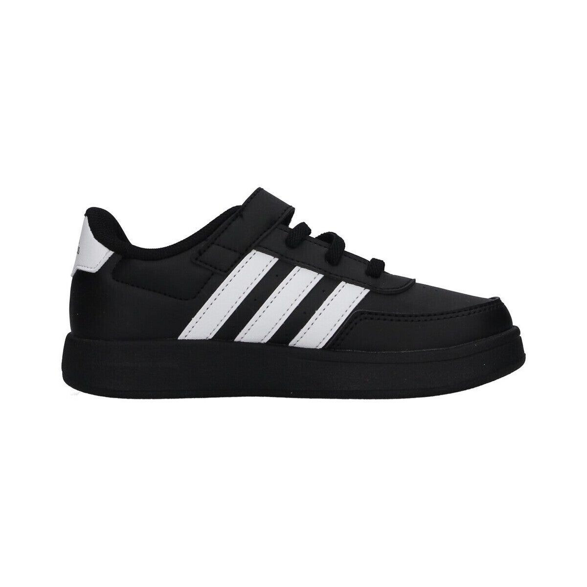 adidas breaknet lifestyle court elastic lace and top strap shoes black kids