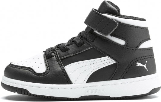 puma rebound layup sl v inf black white kids