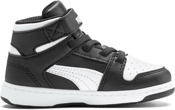 puma rebound layup sl v inf black white kids