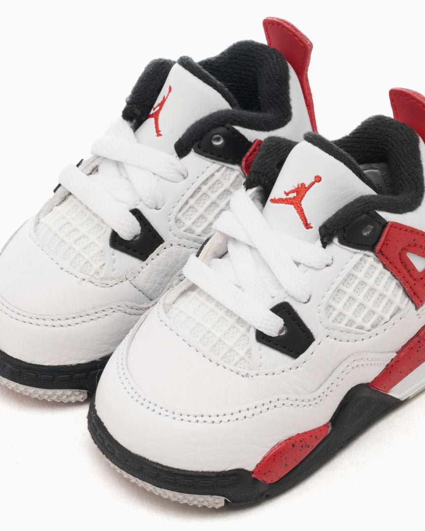 jordan 4 retro red cement (td) kids