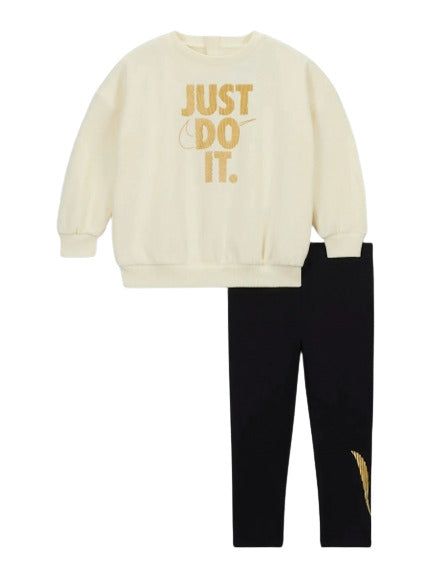 nike infant just do it con scritta oro panna kids