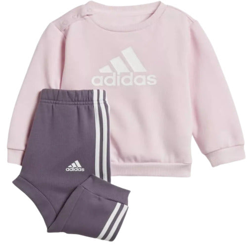 adidas tuta badge of sport clear pink kids