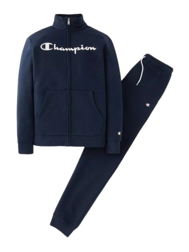 champion legacy sweatsuits pile tuta blu kids