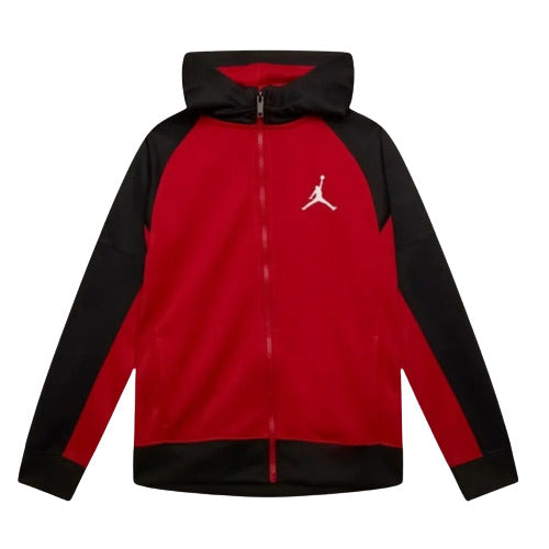 Jordan jacket ful zip cappuccio rossa kids