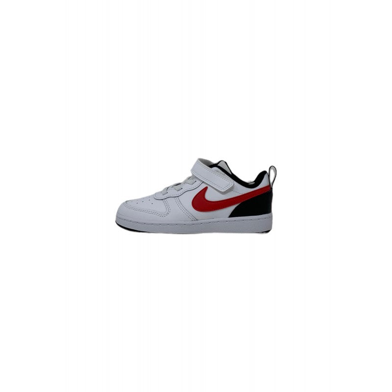 nike court borough low  scarpe bianche rosse kids