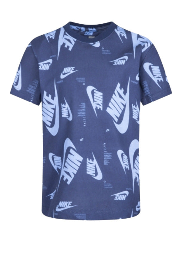 nike t-shirt bambino futura branding blu kids