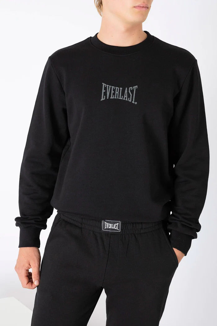 everlast felpa girocollo  nero uomo