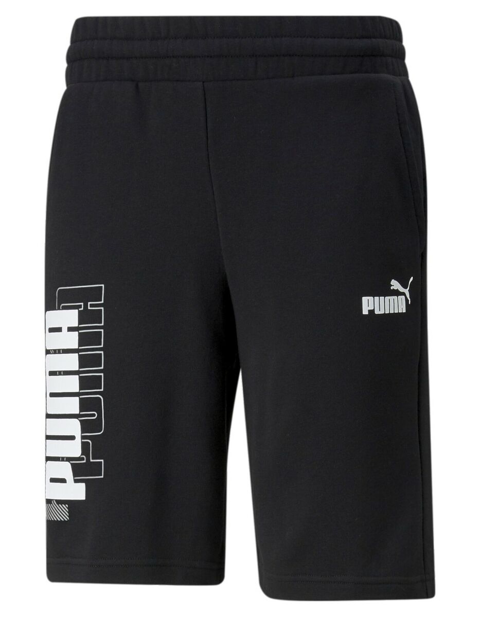 puma power logo 10 pantaloncini neri