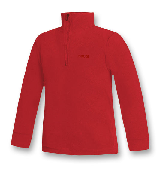 BRUGI MICROPILE BAMBINO MEZZA ZIP ROSSO