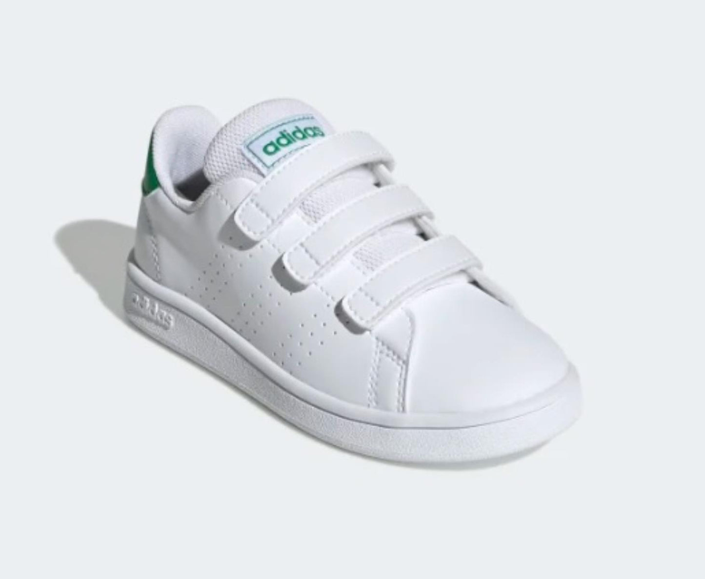 adidas advantage c scarpe white green kids