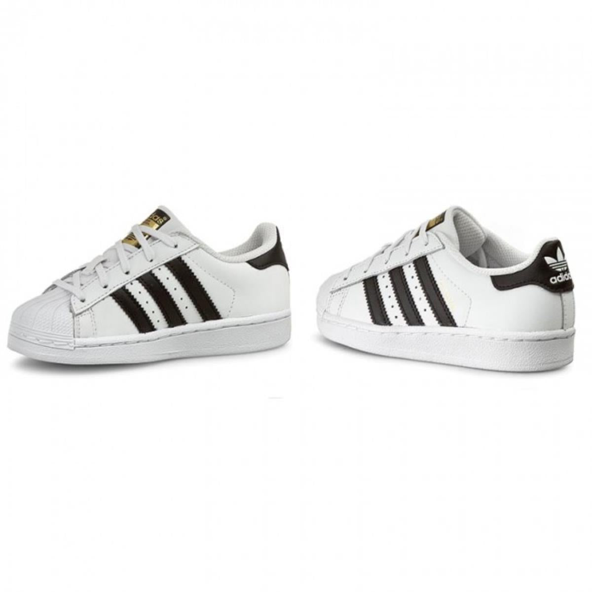 adidas superstar shoes white black kids