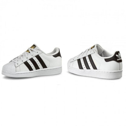 Adidas Superstar Shoes white black kids