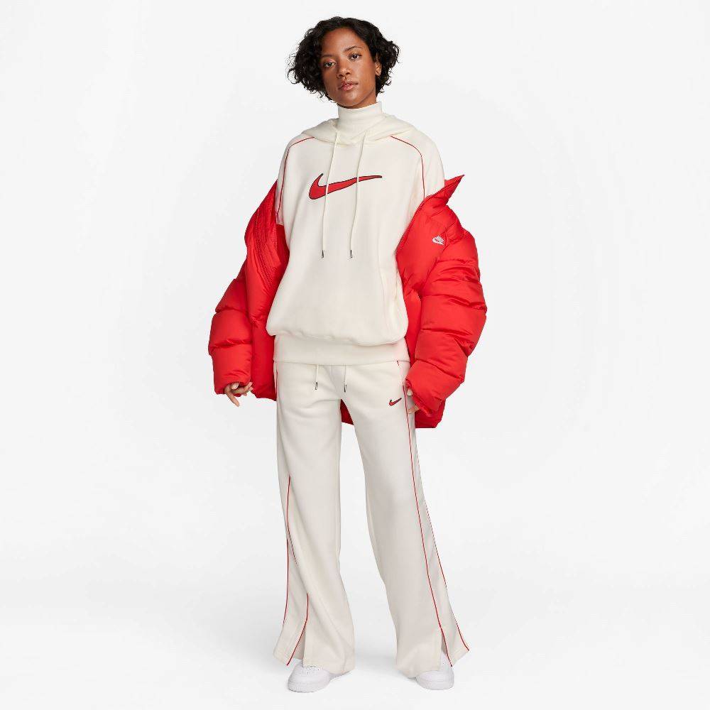 nike sportswear women's oversized fleece felpa bianca donna