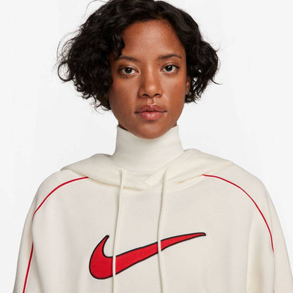 Nike Sportswear Women's Oversized Fleece Felpa bianca donna