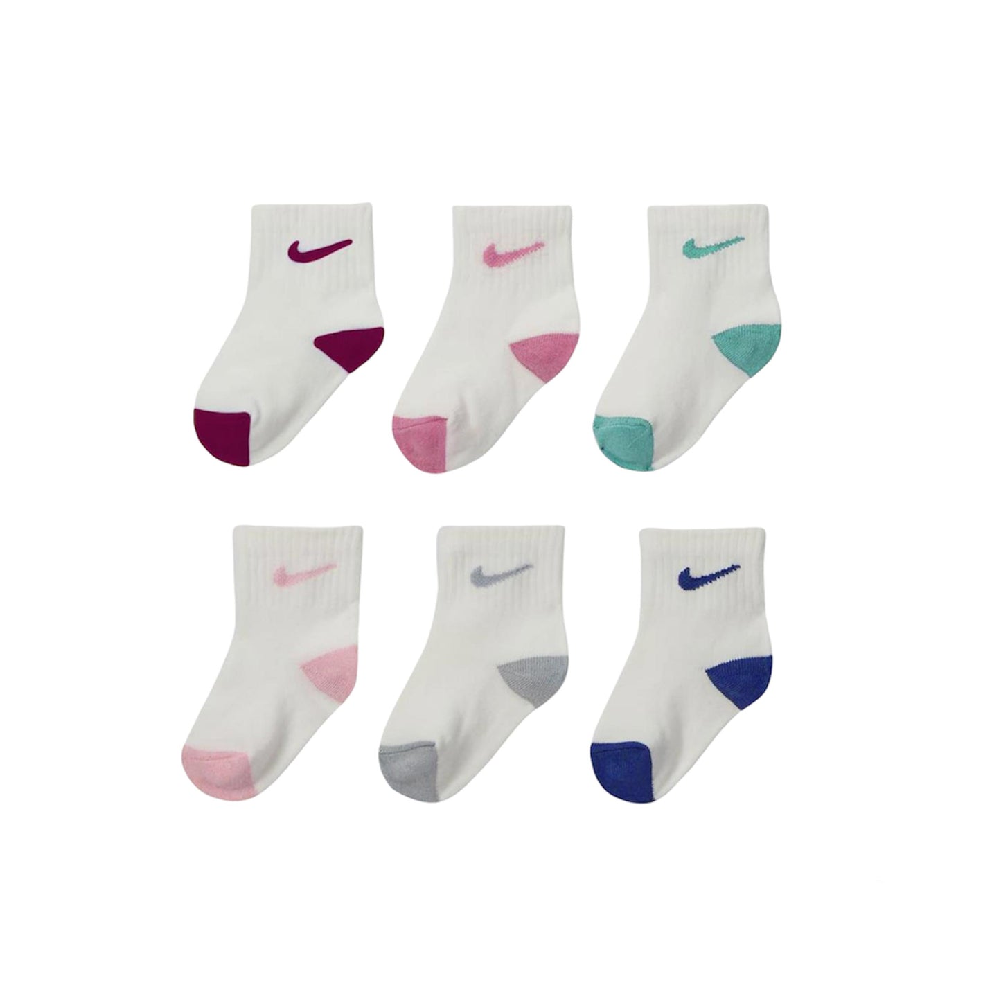 nike toddler ankle socks (6 pairs)