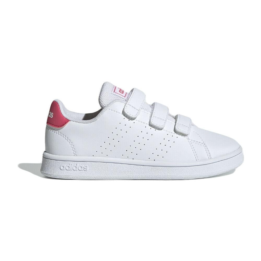 adidas advantage c scarpe white pink kids