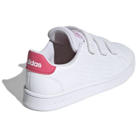 adidas advantage c scarpe white pink kids