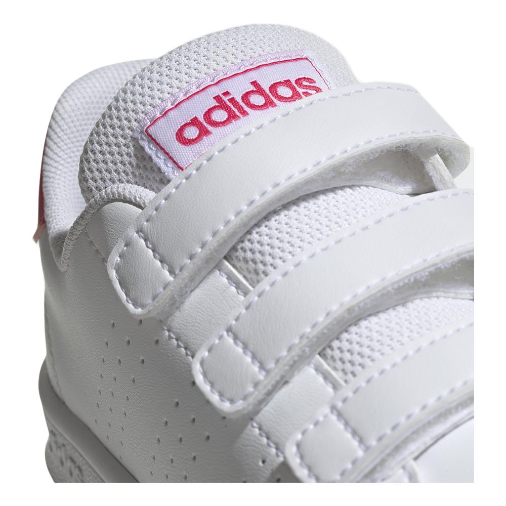 adidas advantage c scarpe white pink kids