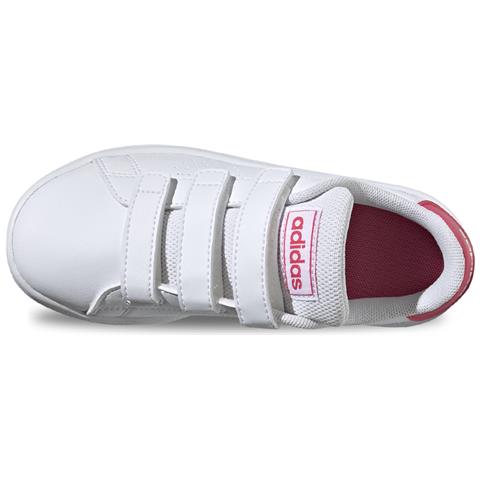 adidas advantage c scarpe white pink kids