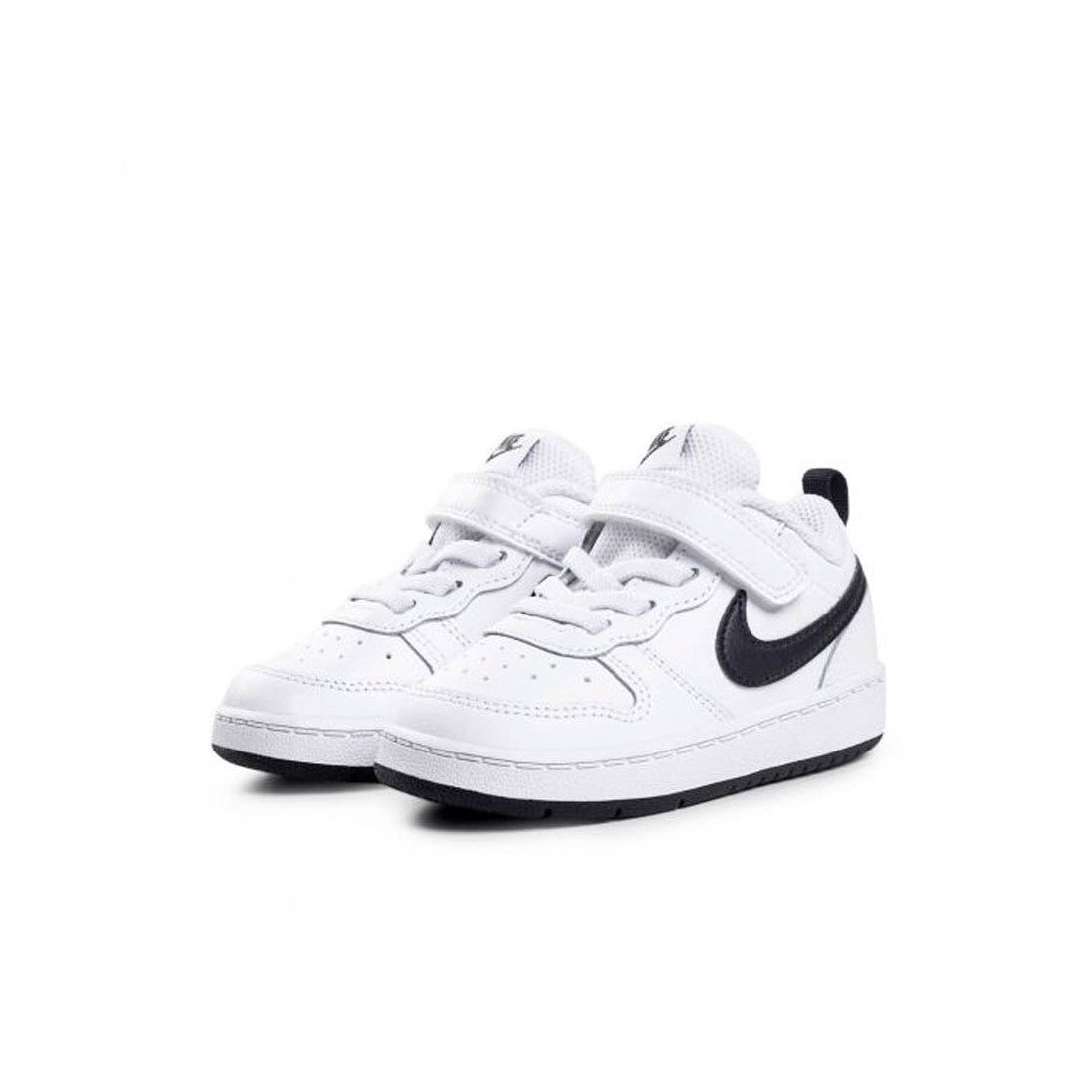 nike court borough low  scarpe bianche nere kids