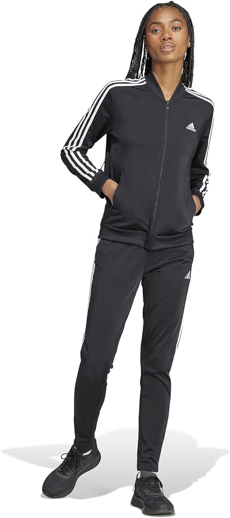 adidas 3-stripes essential tracksuit black