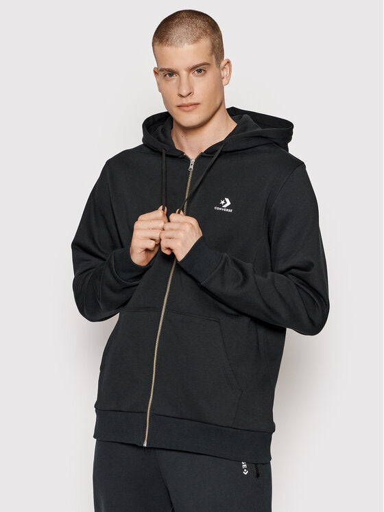 converse m embroidered star chevron full-zip hoodie