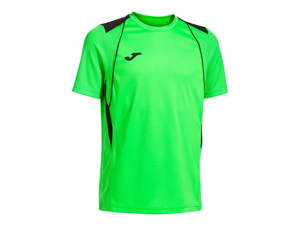 joma championship vii kit short sleeve t-shirt fluor green