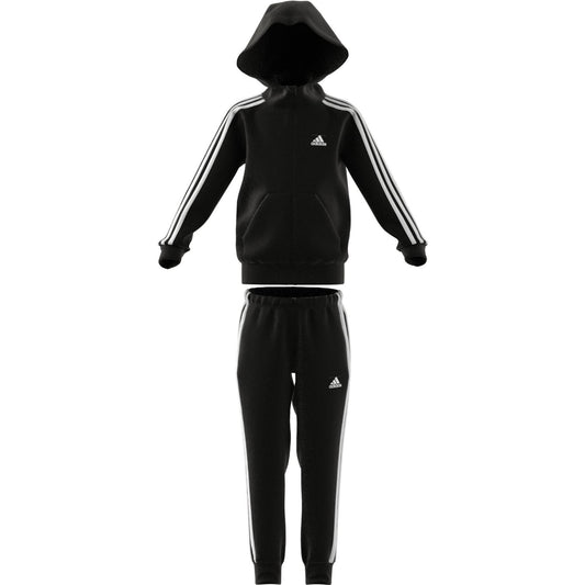 adidas Tuta Essentials 3-Stripes Shiny Tracksuit nero