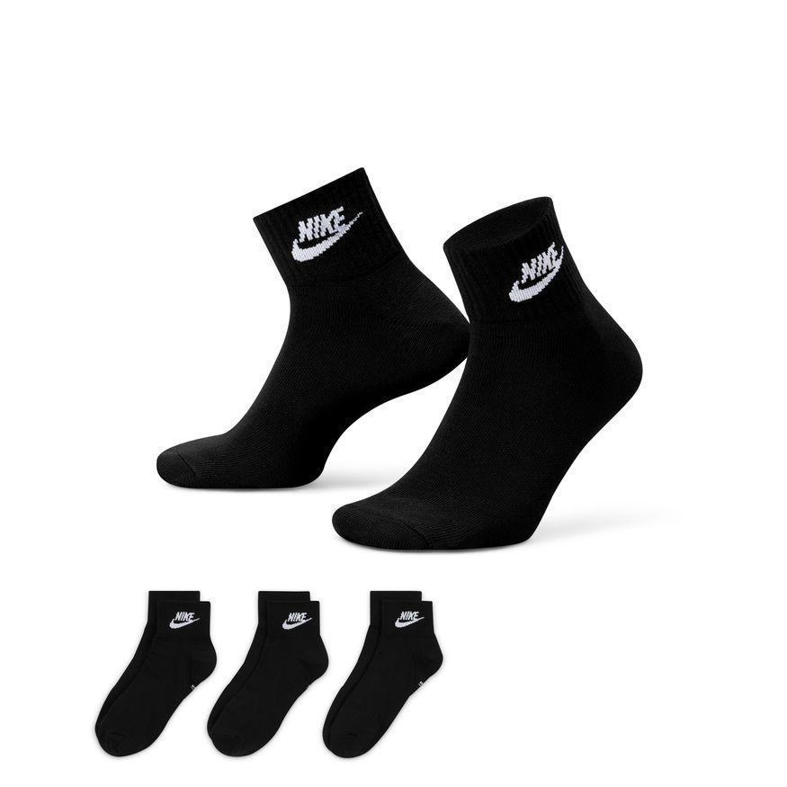 calze alla caviglia nike everyday essential (3 paia) nero