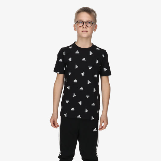 ADIDAS t-shirt NERA DA BAMBINO JR STAMPA ALL OVER ART kids