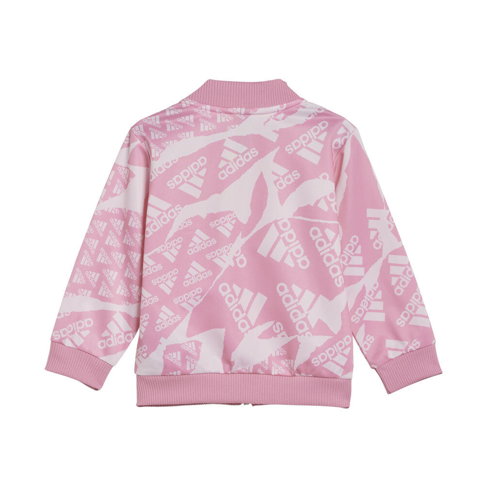 tuta adidas infant in acetato rosa con giacca all over print