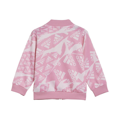 TUTA ADIDAS INFANT IN ACETATO ROSA CON GIACCA ALL OVER PRINT