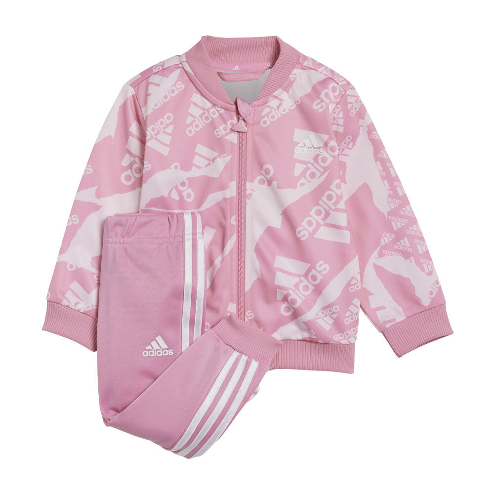 tuta adidas infant in acetato rosa con giacca all over print