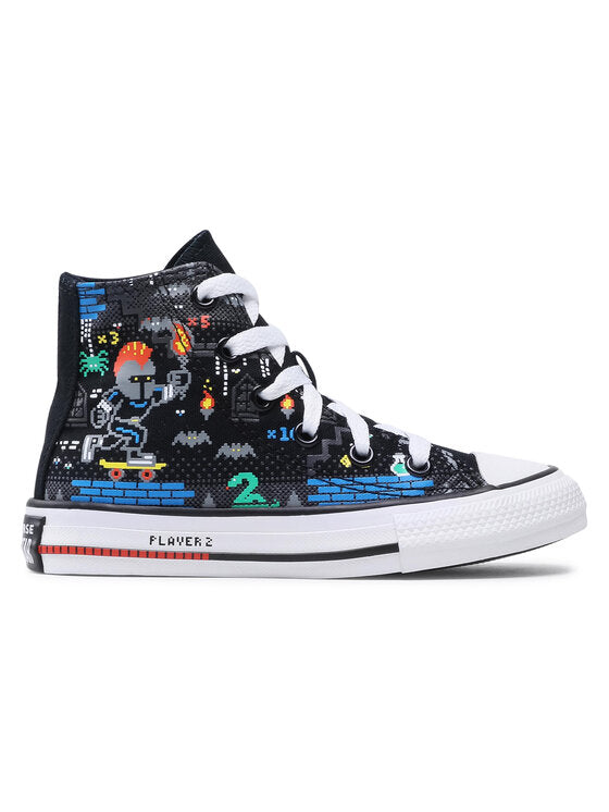 chuck taylor converse  ctas hi blackbright poppy kids