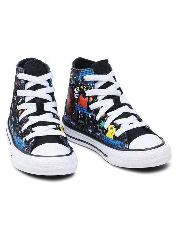 chuck taylor converse  ctas hi blackbright poppy kids