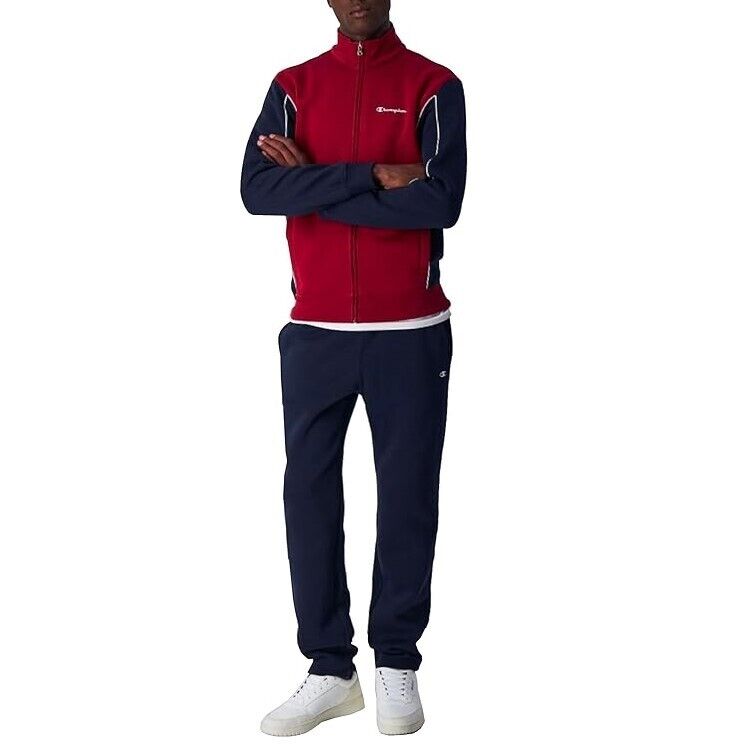 champion tuta completa blu e bordeaux