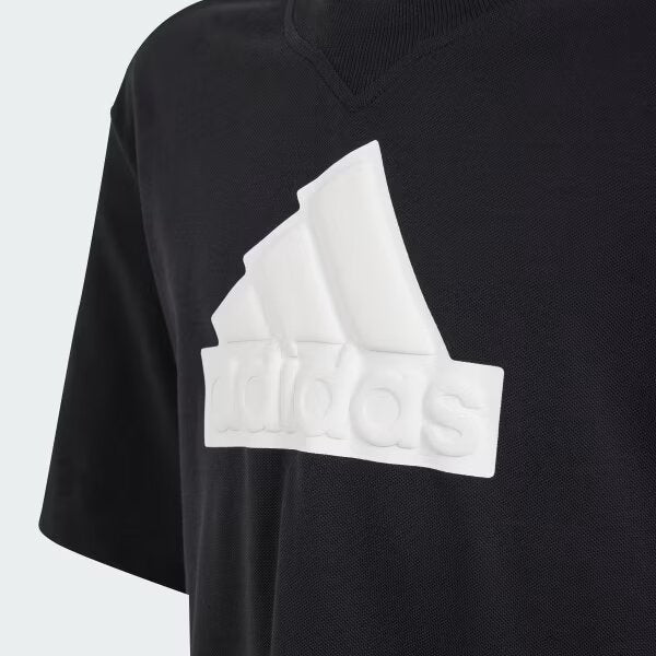 adidas future icons logo piqué t-shirt - black