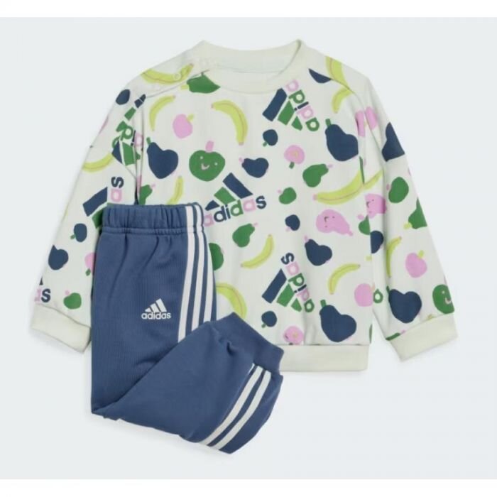 essentials allover print jogger set kids - green | adidas