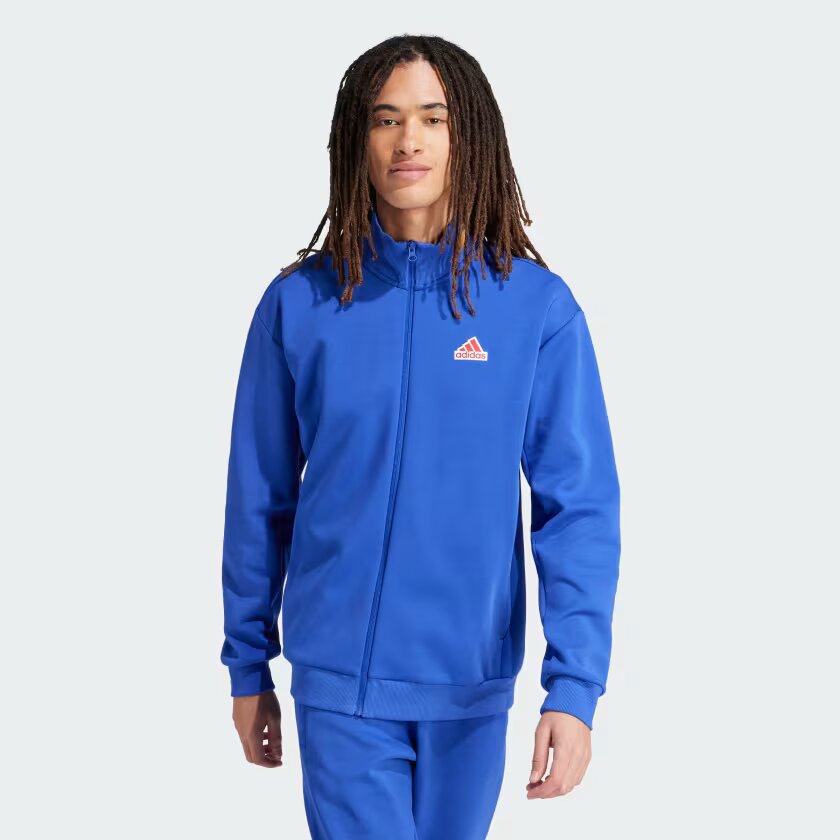 felpa adidas blu logo rosso