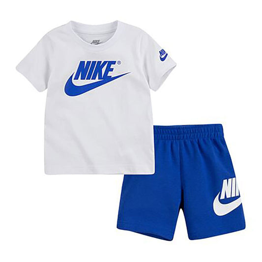 NIKE NSW FRENCH TERRY SHORT DET BIANCO/ROYAL