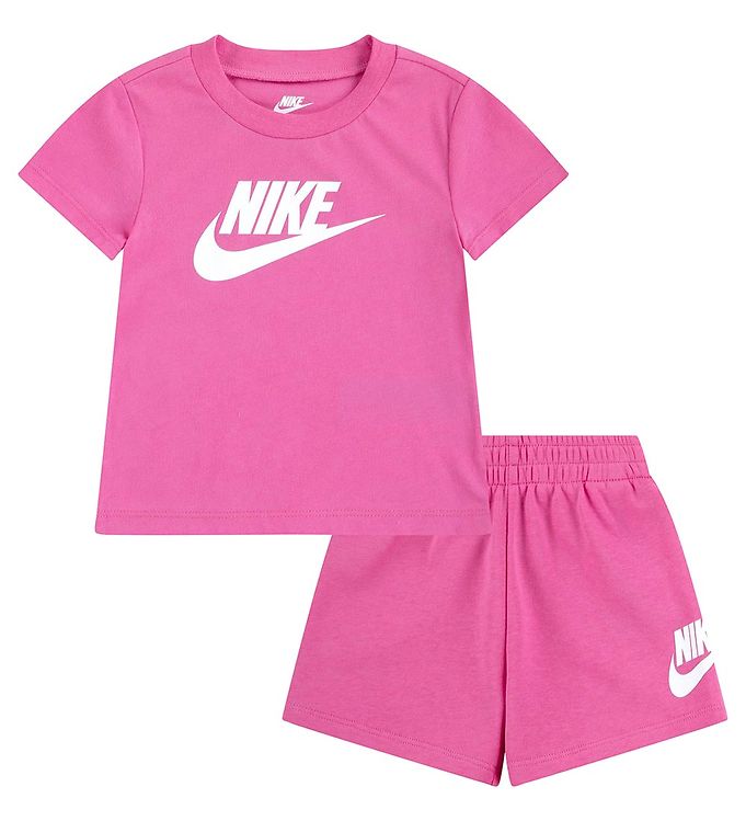 nike club tee & short set rosa