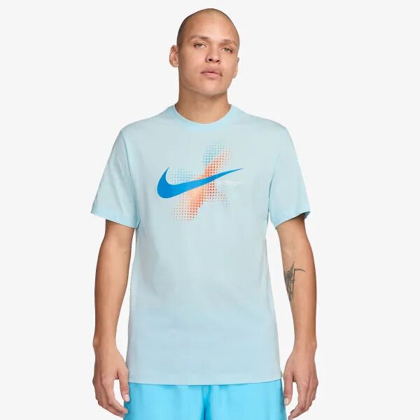 nike sportswear t-shirt 'glacier blue