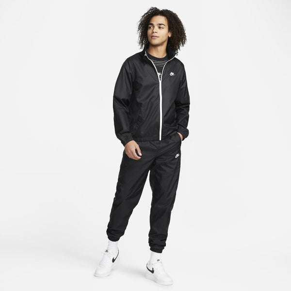 nike sportswear club tuta sportiva foderata in tessuto nero uomo