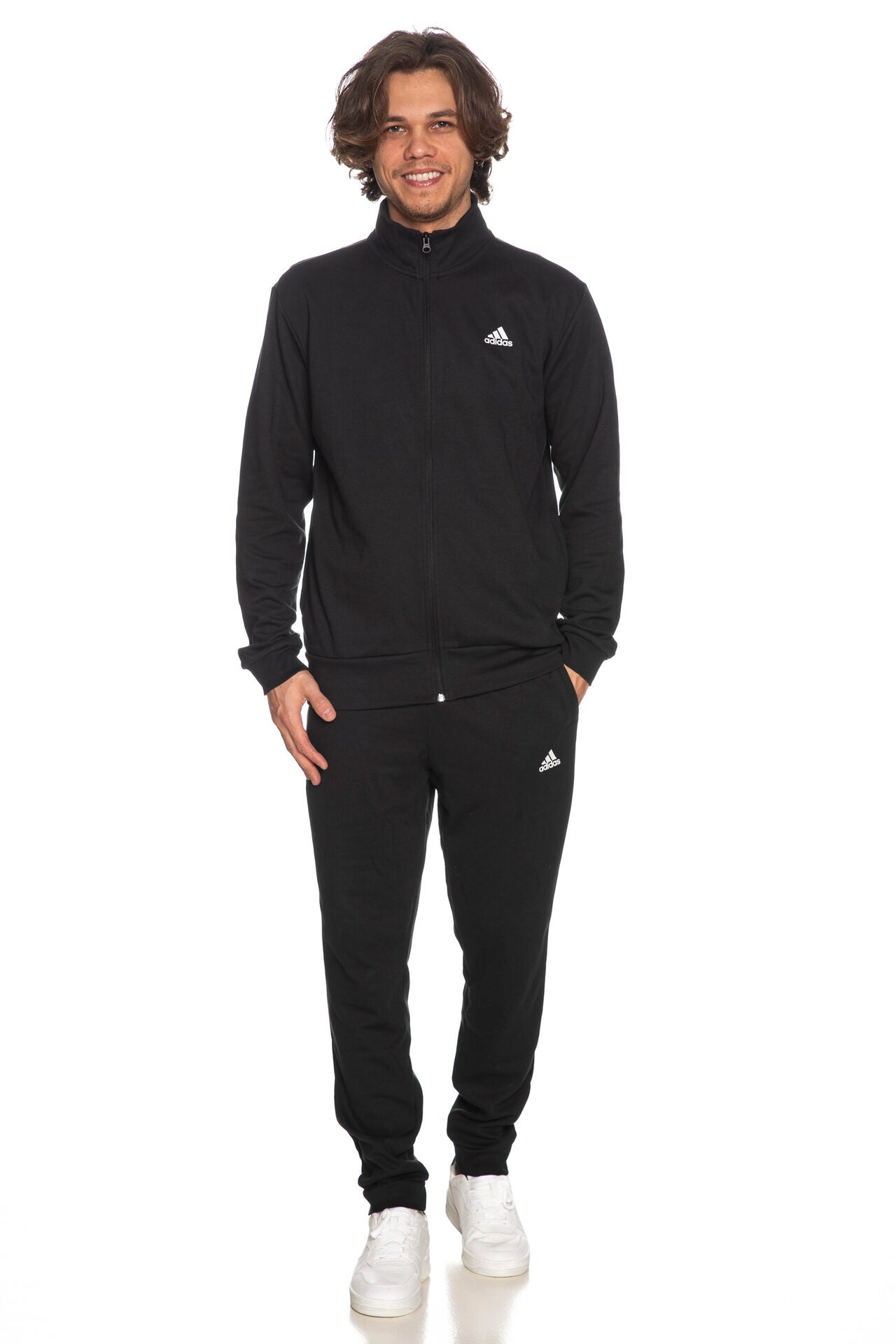 adidas tuta sportswear nera uomo